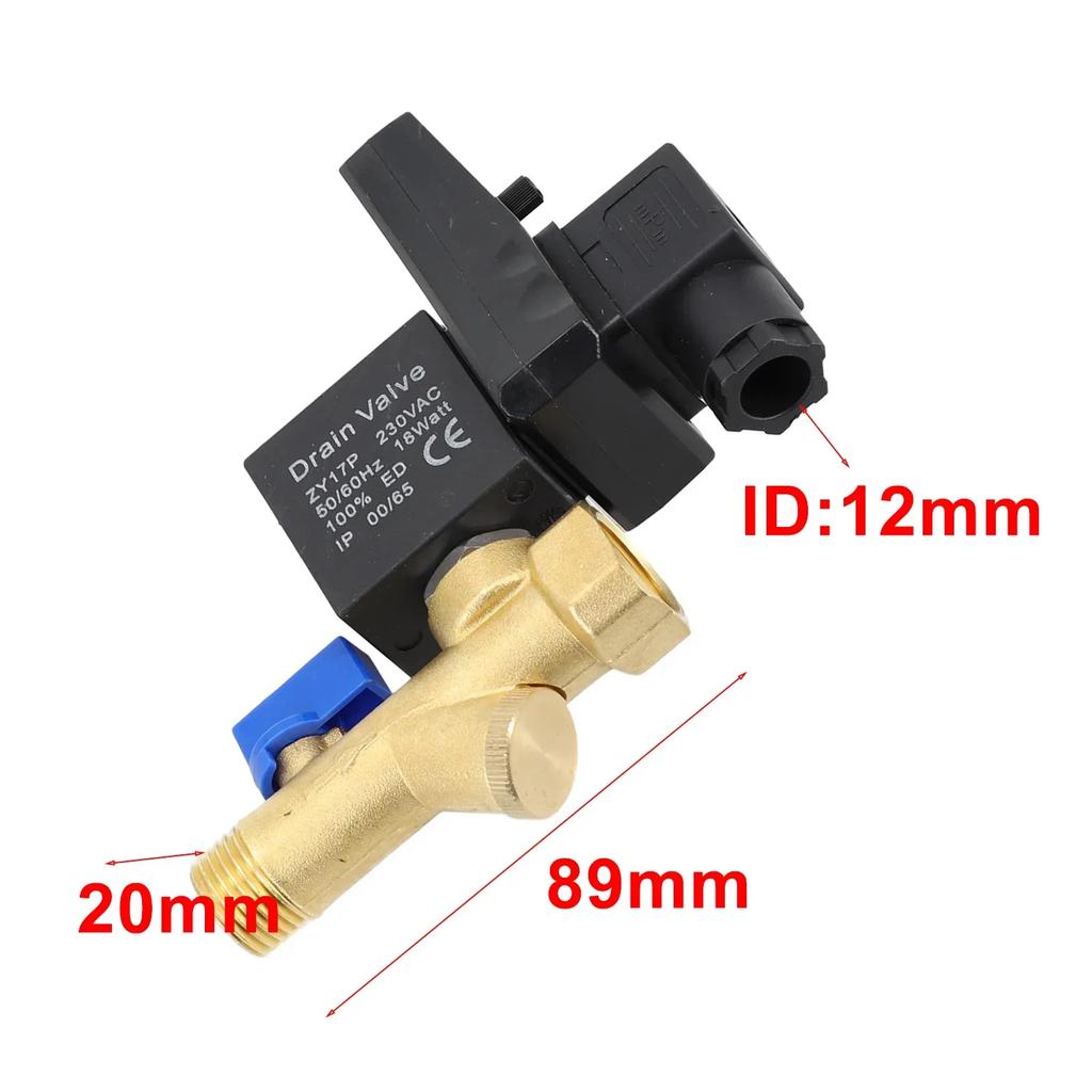 Compact Size AC220V Electronic Timed 2 way Air Compressor Gas Tank Drain Valve with 4mA Maximum Current Consumption