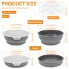 Foldable Batter Bowl Silicone Breading Shaker Bowl with Lid Breadcrumb Mixing Bowl Breading Shaker Container for Cooking Camping