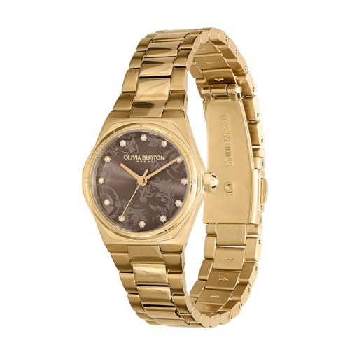 Authorized Dealer [OLIVIA BURTON] Olivia Burton Watch Women's 24000107 Sport Luxe 28mm Mini Hexa Mushroom & Gold Bracelet Watch