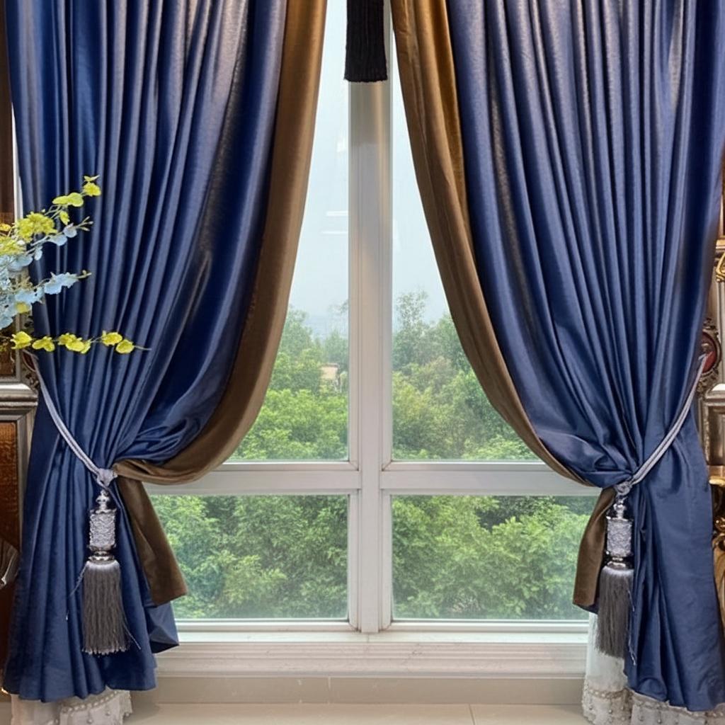

2Pcs Blackout Curtains Only (No Accessories), Modern Dual-Panel, Thick & Noise Reducing 132x241cm&Hook