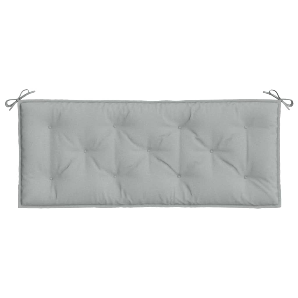 Garden Bench Cushions 2 Pcs Light Grey Melange 120x50x7 Cm Fabric