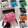 Trendy Quilted White Pu Handbag Stylish Shoulder Bag For Women Versatile Fashionable Use