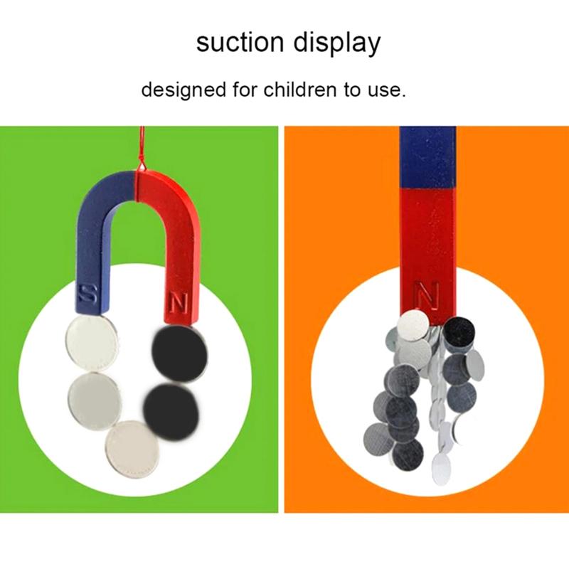 1 Set Labs Junior Science Magnet Set For Education Science Experiment Tools Icluding Bar/Ring/Horseshoe/Compass Magnets