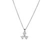1 Pcs Three Hearts Clover Necklace Simple Rhinestone Pendant Delicate Clavicle Chain Women's Girls' Elegant Accessories