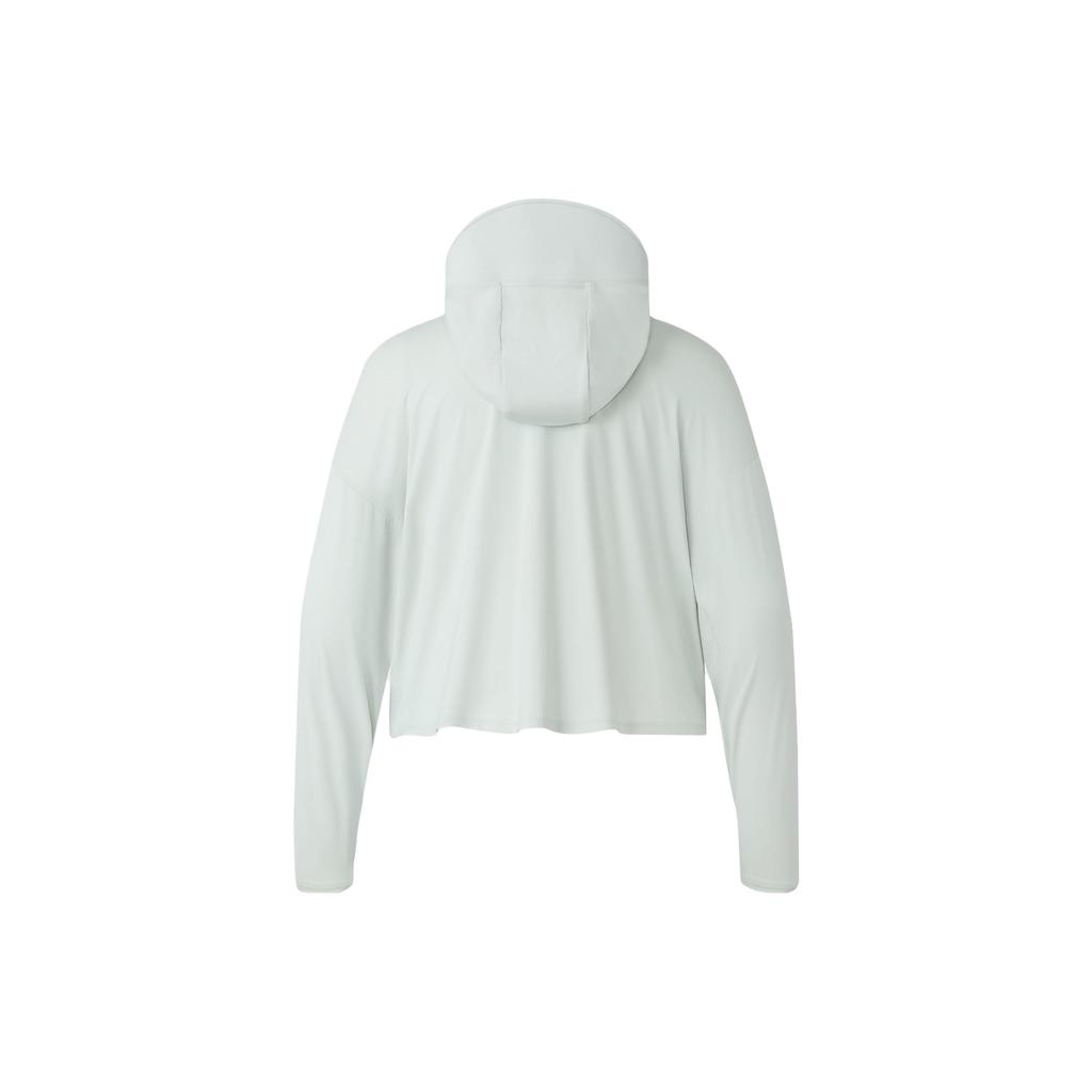 Adidas Womens Run UPF Jacket 1 Solid Logo Sports Hooded Sun Protection Women Jackets Mint-Ice IW9432