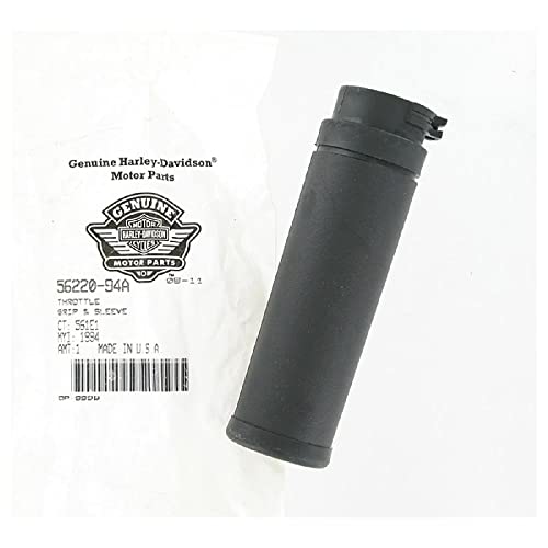 Genuine Harley-Davidson Throttle Grip & Sleeve for Softail, Dyna, Touring, and Sportster (Part Number 56220-94A)