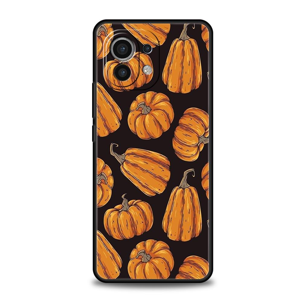 Phone Case For Xiaomi Mi 14 13 12 11 Lite 13T 12T 11x 11T 10T Pro 9T Note 10 Lite Cover Autumn Leaves Fall Fox Pumpkin Halloween