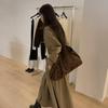 Yogodlns Retro Leopard Print Niche Commuter Large Capacity Shoulder Bag Totes Autumn and Winter New Travel Underarm Bag