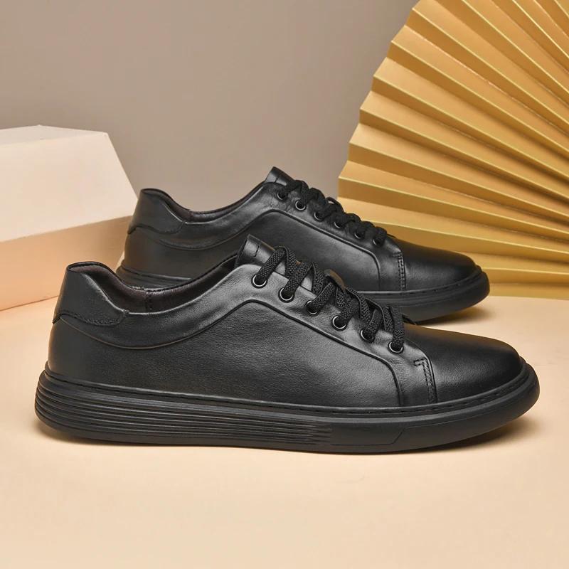Genuine Leather Mens Shoes Luxury Stylish Sneakers Spring Autumn Outdoor Tenis Masculino Sport Shoes Fashion Vulcanized Footwear
