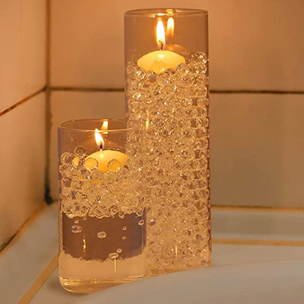 6Pcs Clear Glass Cylinder Vase Set for Hydroponic Flowers Floating Candles Home Decor Vases Centerpieces Modern Minimalist
