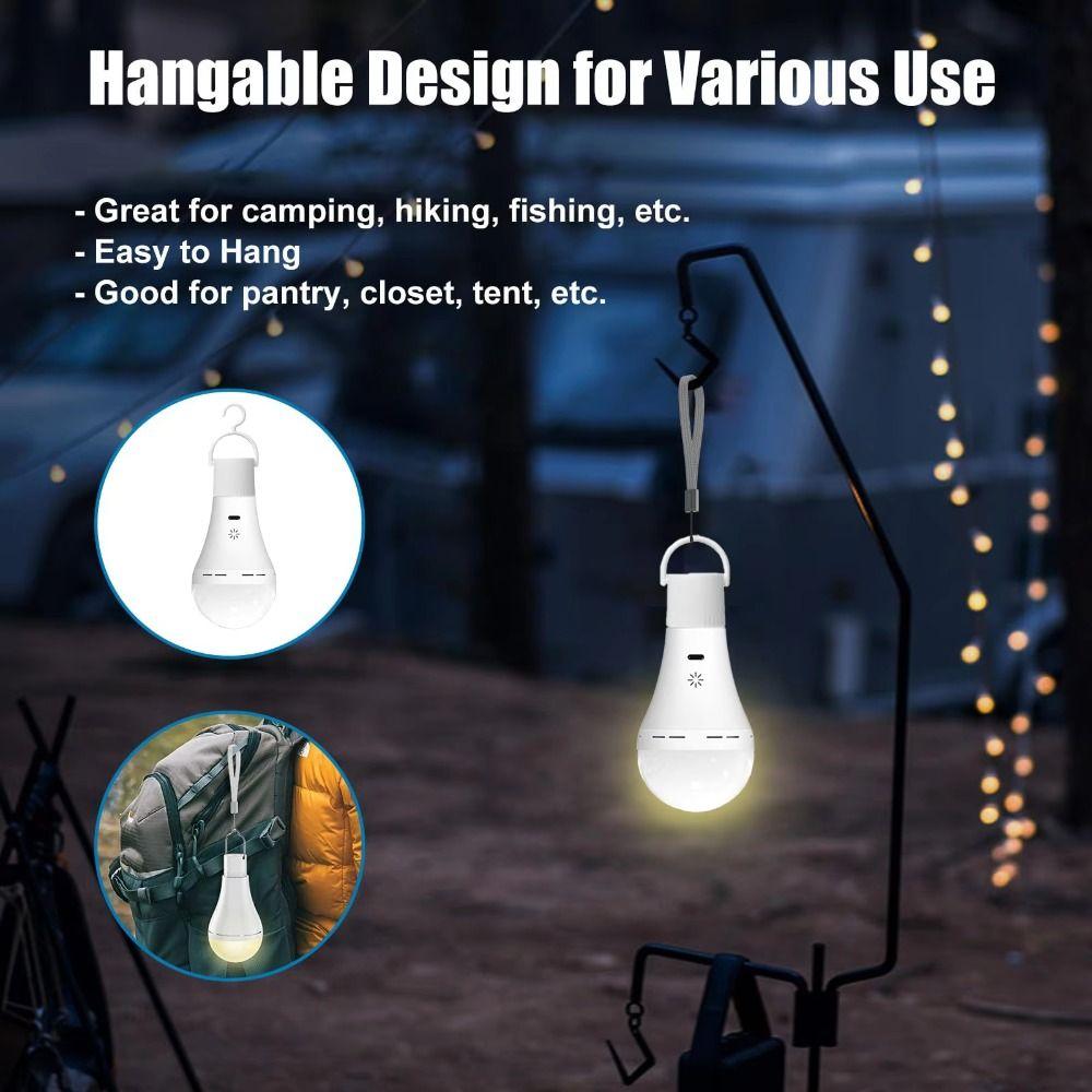 New 3 Color Remote USB Led Bulb with Timing Smart E27 Bulbs Dimmable Cordless Rechargeable Light Bulb