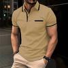 Men Summer Short Sleeve Fashion Loose Pure Color Polo Shirt Men High Elasticity Sport Comfortable Golf Polo Shirt Tops