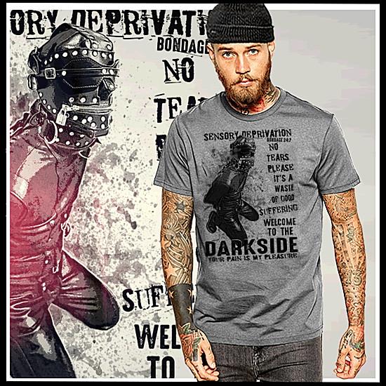 BDSM T-Shirt Bondage Sado Masochist DOM of Pleasure Darkside Size S-2XL Tee