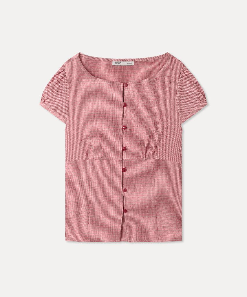 MIXXO Gingham Check Blouse_Miwbwg629G