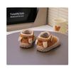 Baby Boys' Fleece-Lined Winter Shoes, Children's Warm Soft-Sole Anti-Slip Infant Footwear, Lightly Insulated Boys' Walking Shoes.