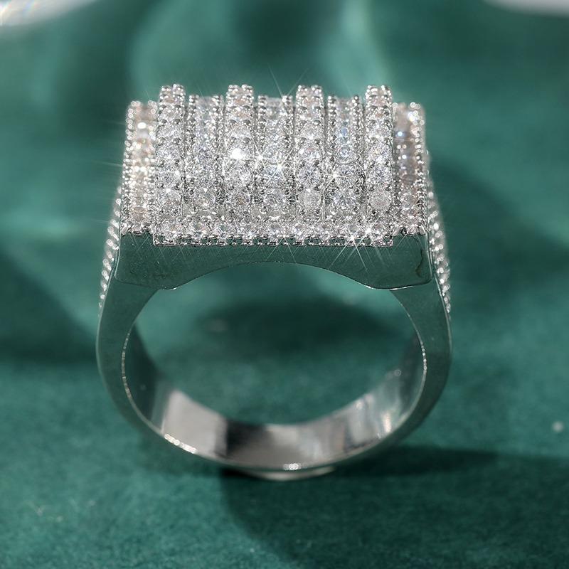 Shine CopperColor Inlaid White CZ Women's Ring Daily Wear Party Engagement Jewelry