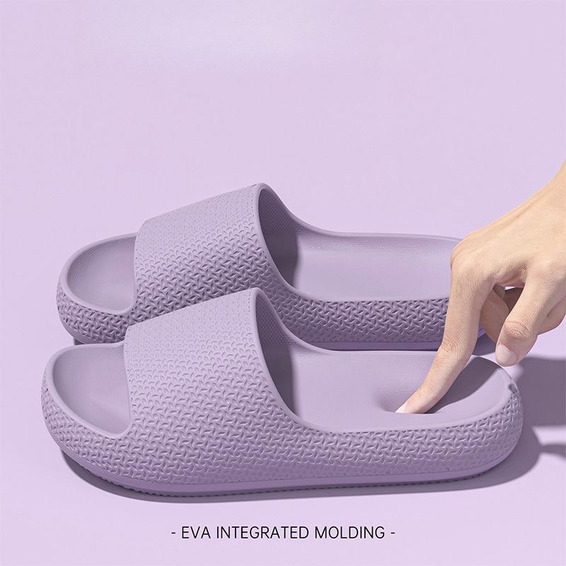 

Summer Indoor Home Slippers, Comfortable and Elegant, Textured, Simple Solid Color, Daily Leisure, Vacation Beach 36-37 фиолетовый