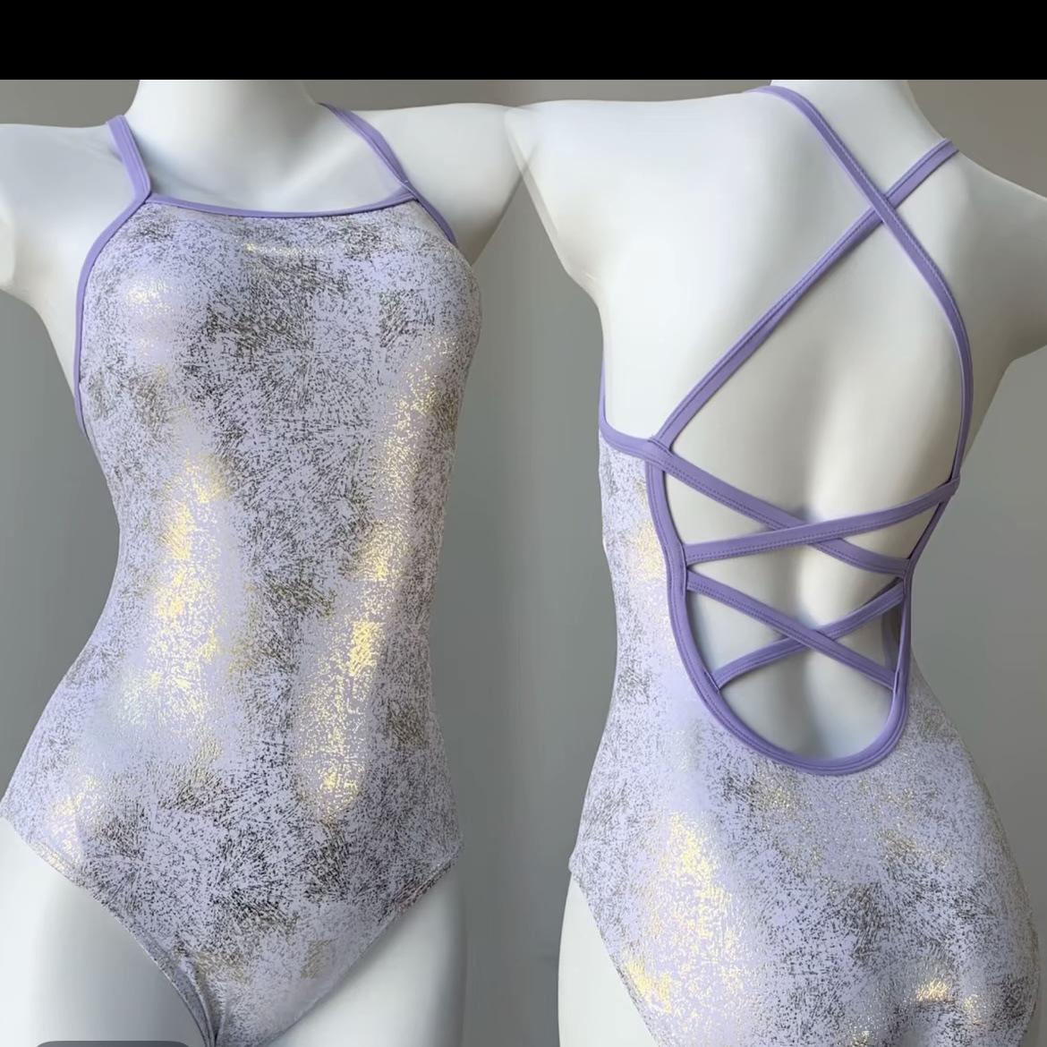 

[Purple Xingguang] Swimsuit s racing one-piece swimming pool competition professional training tight big hip wrap M