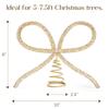 Rhinestone Bow Christmas Tree Topper Metal Gold/Silver Xmas Tree Ornament Decorative Props Extra Large Christmas Decoration