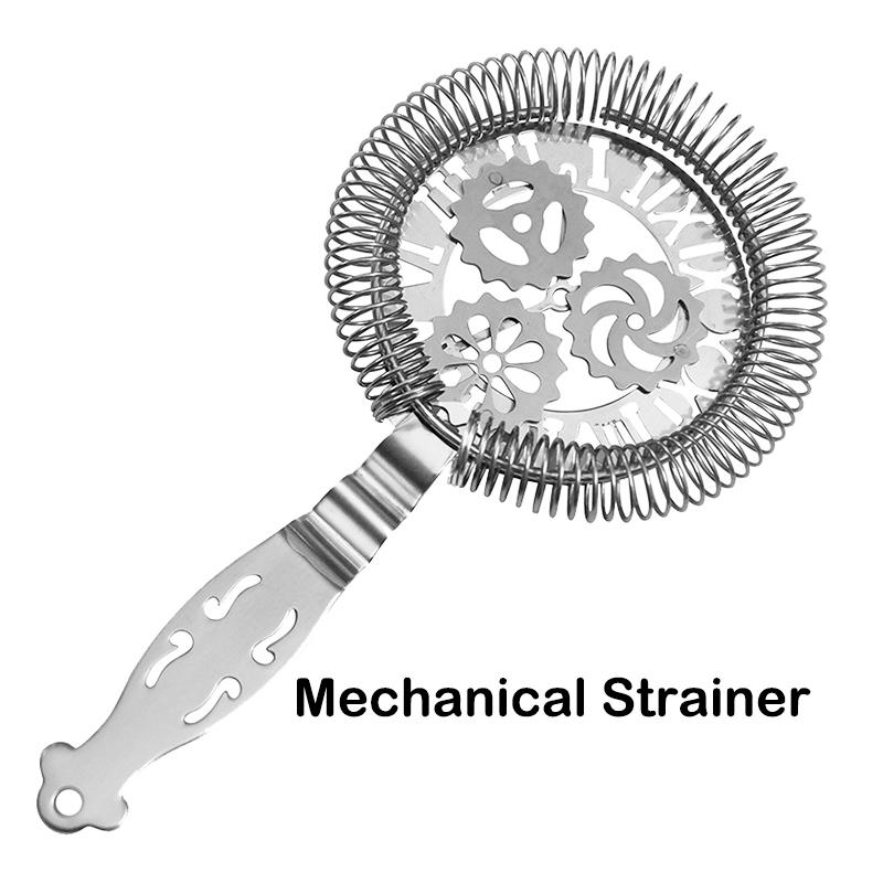 Skull and Scorpion Bar Strainer Sprung Cocktail Strainer Stainless Steel Deluxe Strainer Bar Tools серебряный