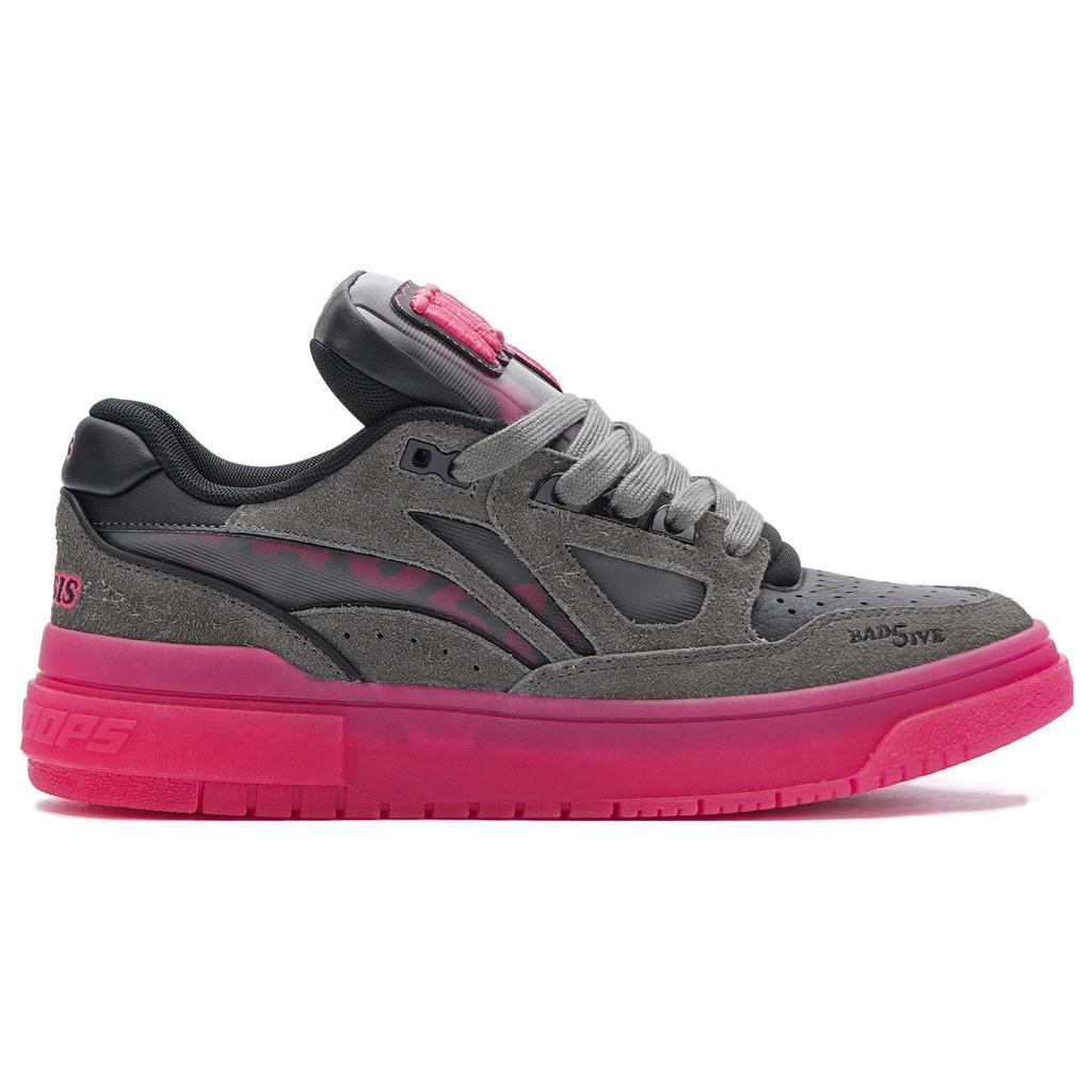WHOOSIS x Li Ning Rookie Textile, Synthetic Leather, Leather Slip Resistant Abrasion Resistant Low top Skateboard Shoes ABCS115-3