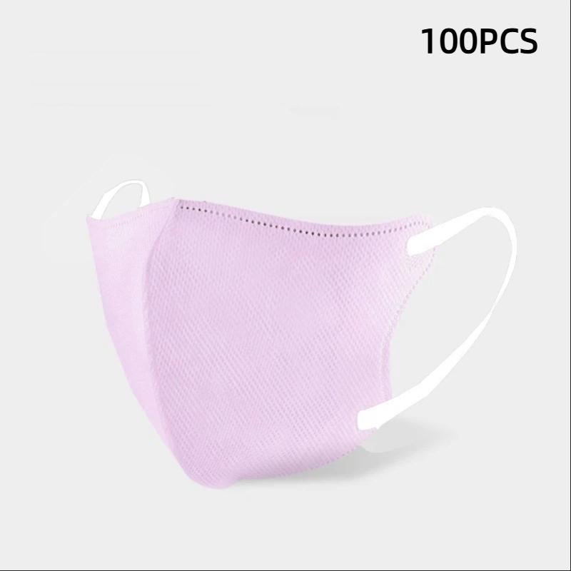 100Pcs Face Masks Japanese Style 3D Face Mask Adult Disposable Breathable Masks