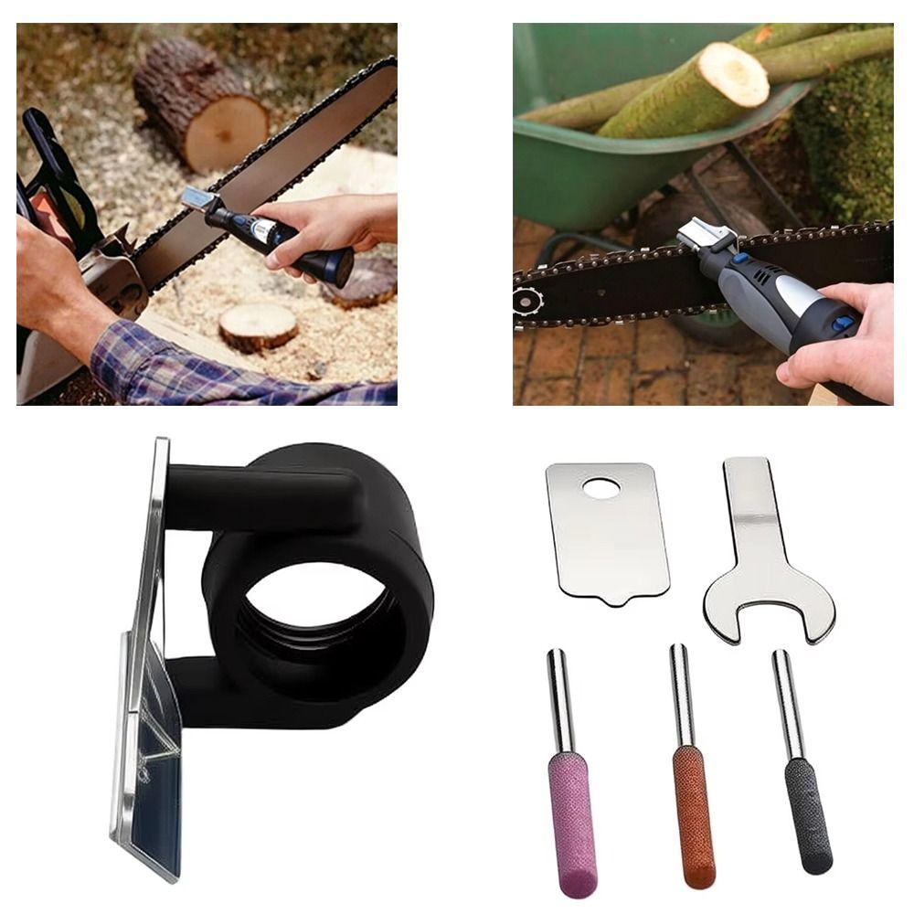 6pcs Adjustable Sharpening Angle Chainsaw Sharpening Attachment Kit Chainsaw Parts Gardening Tools