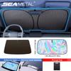 SEAMETAL Pare-soleil Pliable pour Pare-brise de Voiture 5 Couches Épaissies Rideau de Protection Solaire Pare-soleil Réfléchissant UV pour Vitre Avant de Voiture