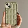 3d Plating Silver Bread Air Cushion Phone Case For Iphone 14 13 12 11 Pro Max Solid Color Shockproof Soft Silicone Cover