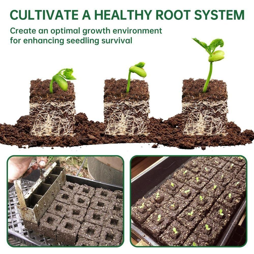 Robustní půdní blokovač Praktické zahradní blokovací nástroje 4-článkový výrobník půdních bloků Venkovní rostliny