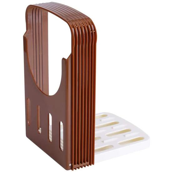 

Bread Slicer Effective Easy to Use Plastic Food Grade Materials Anti-slid Base Bread Cutter for Home