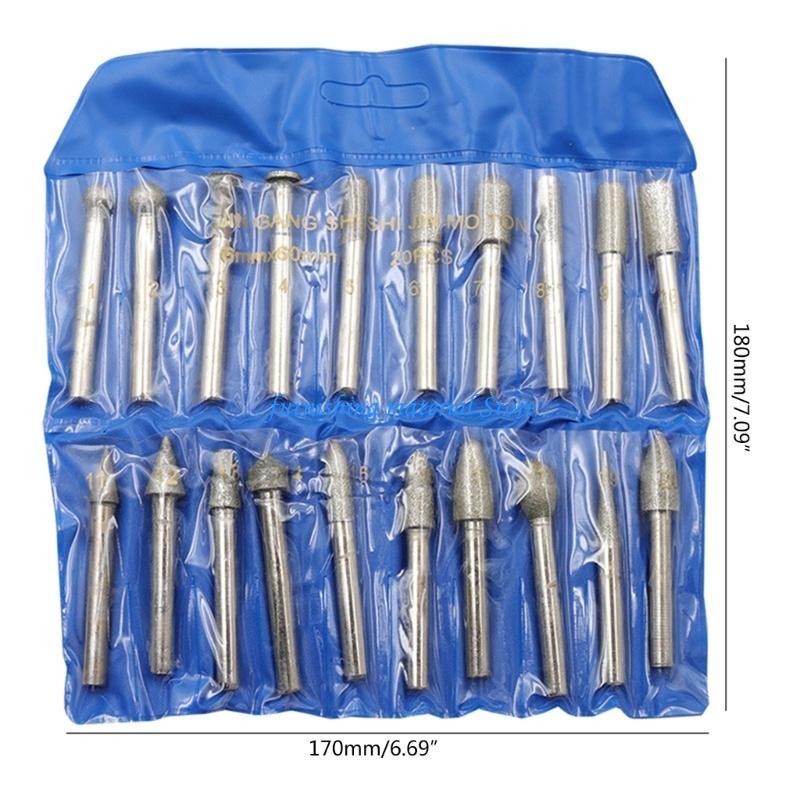 Y5GD 20Piece/set Grinding Burr Drill Bits Shank Grinding Head Burr Set For Grinding