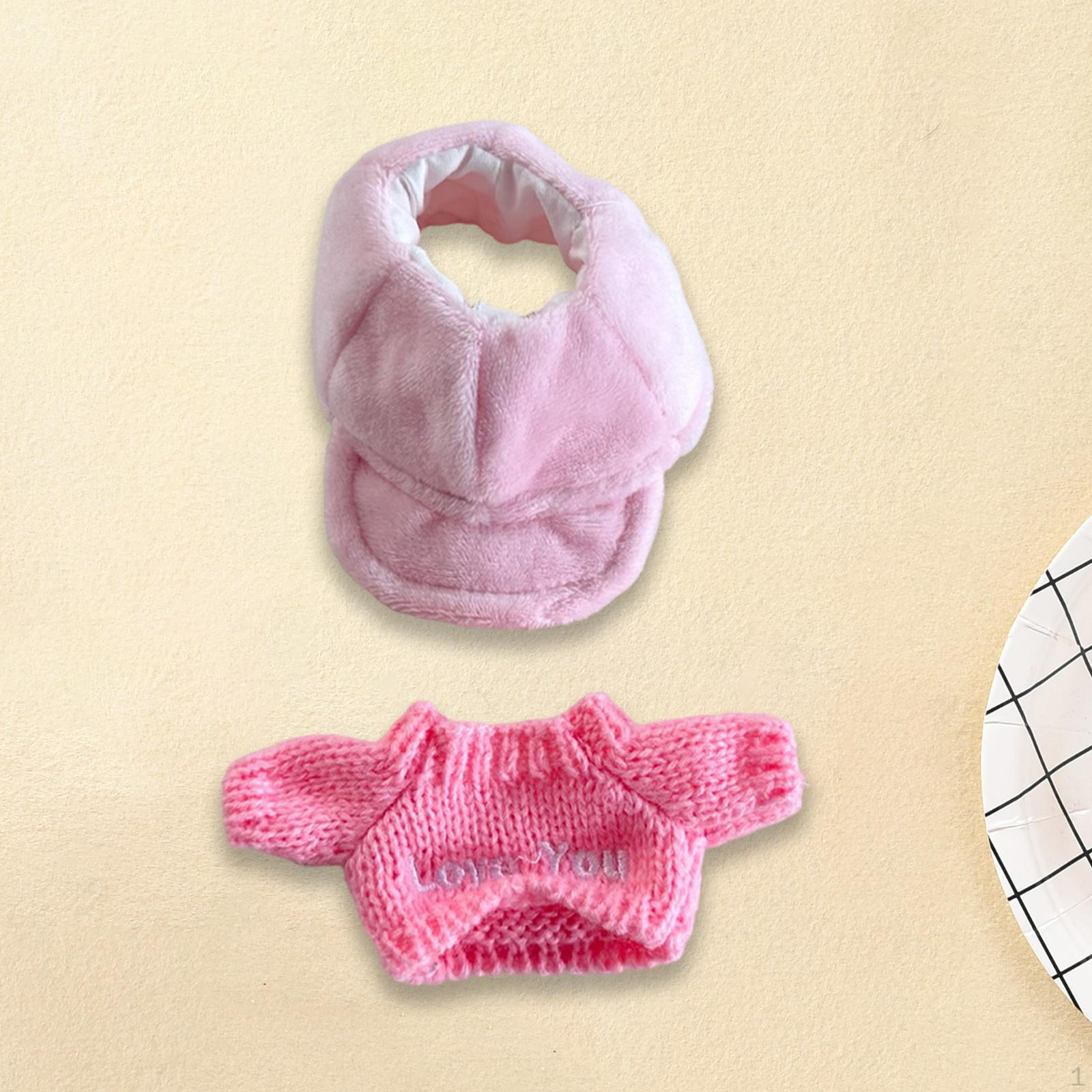 

Набор одежды для плюшевых игрушек, свитер и аксессуары для кукол 15 см 17 см pink