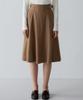 Sisterhood Wool Buckle Flare Skirt - Camel