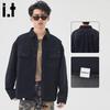 CHOCOOLATEit Men's American Style Cotton Long-Sleeve Shirt Jacket
