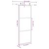 Vidaxl Sliding Door With Hardware Set Tempered Glass And Aluminum