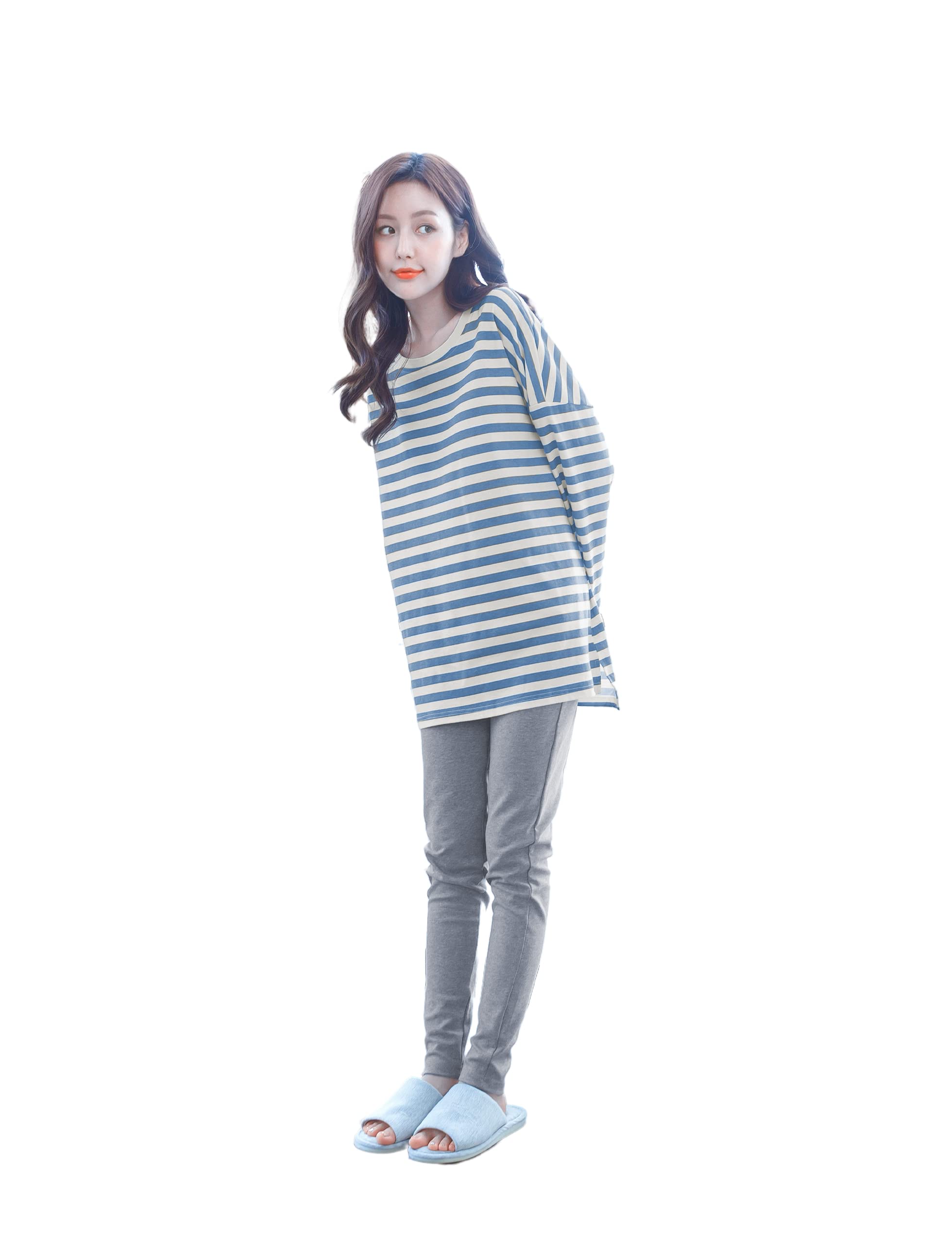 

MiniZaru Cotton Pajama Short Cute for and Fall Women s Set, Sleeves, Spring, Summer,