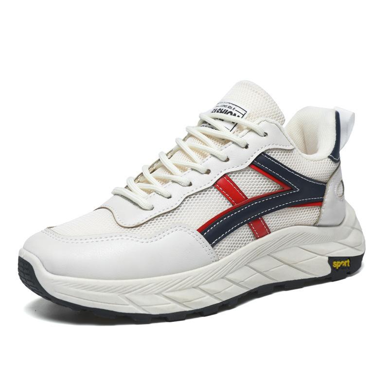 

Мужские и женские сетчатые кроссовки повседневные дышащие на платформе кроссовки для папы модные бело-белые сетчатые кроссовки 44 белый