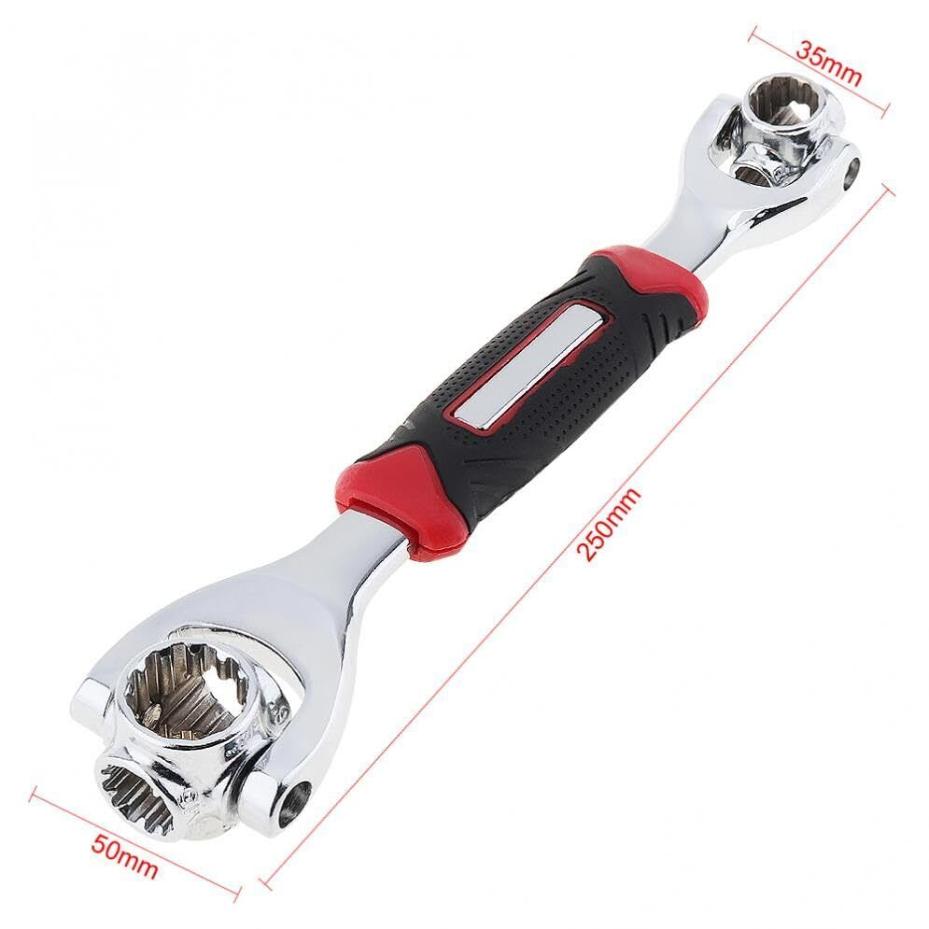 

1 Pcs 52 In 1 Universal Wrench Adjustable Tools Multi-Function Socket Tiger Spanners Digital Torque Wrench Wrench срібний