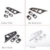 For BMW X3 X4 F25 F26 2011-2017 ABS Carbon fiber Car Window Glass Lift Button Decorative Frame Sticker Car Interior Accessories