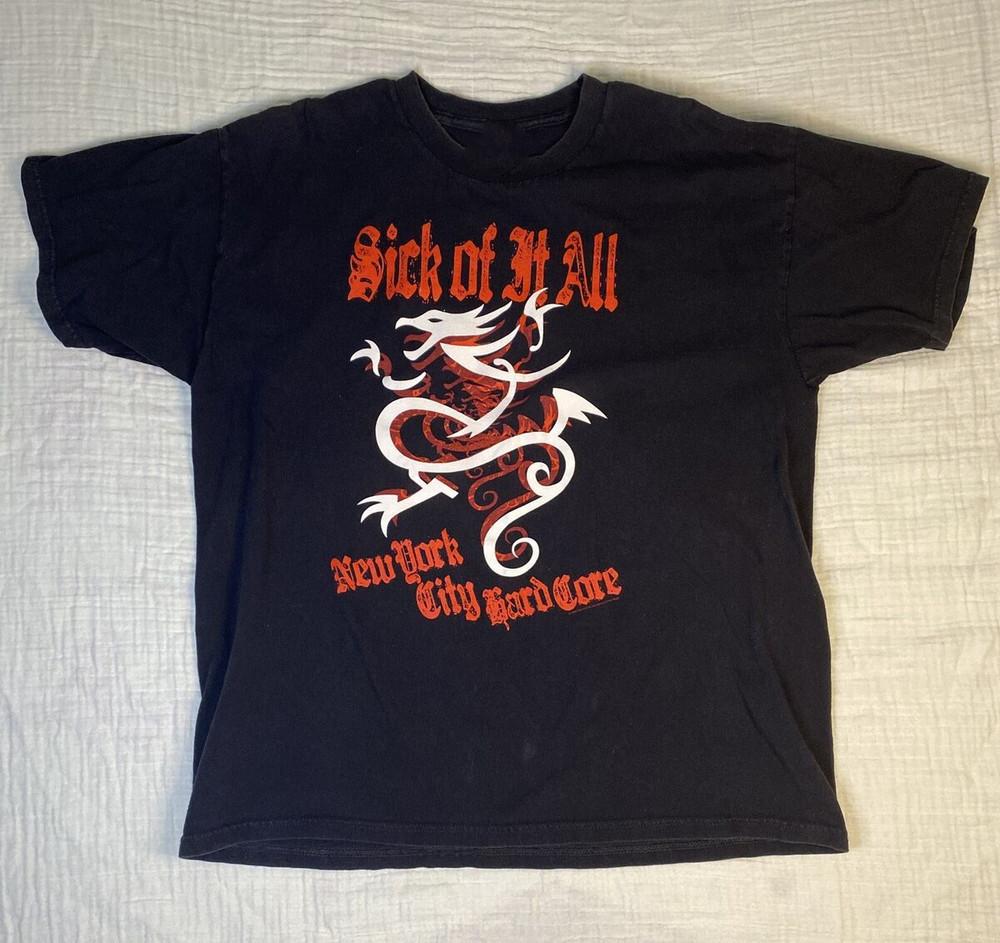 Sick of It All Gift For Family Black  Cotton All Size Unisex T-Shirt S