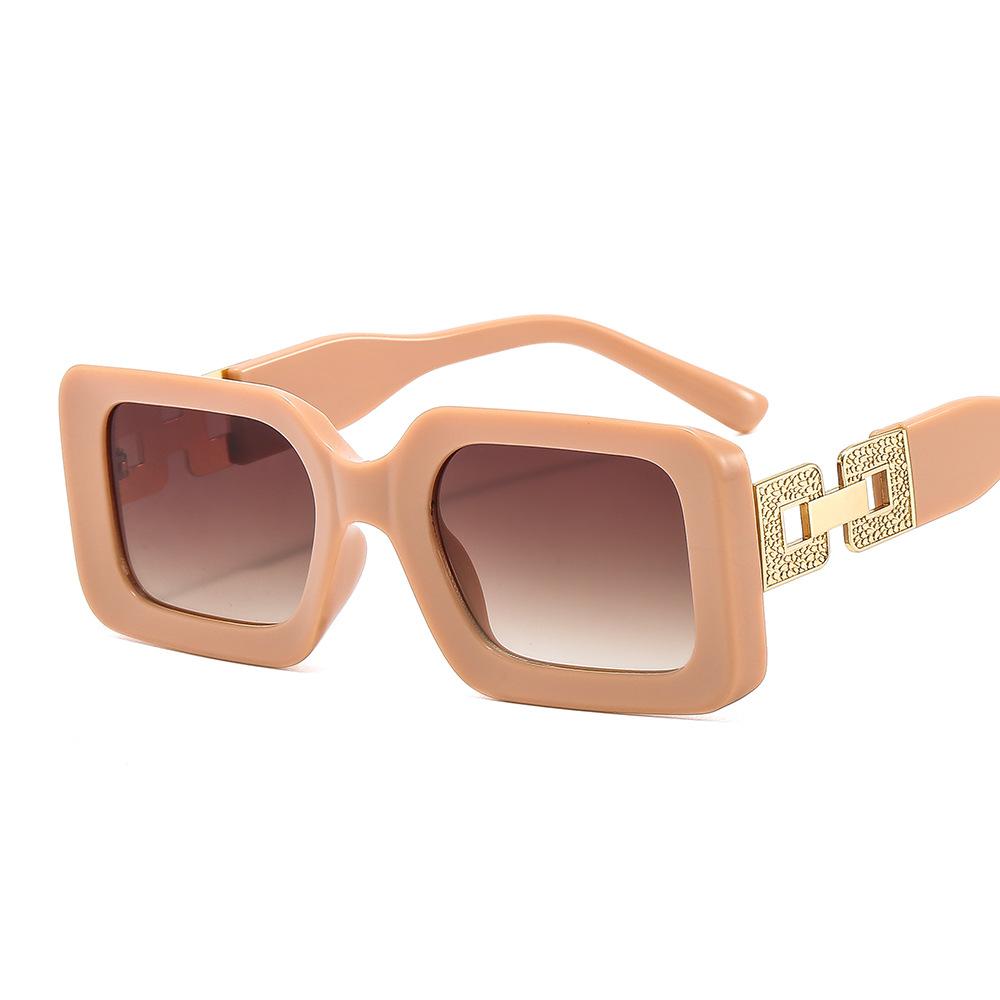 Womans Luxury Custom Sunglasses Logo Colorful Wide-Legged Hollow Square Women Rectangle Sexy Video Recording Glasses
