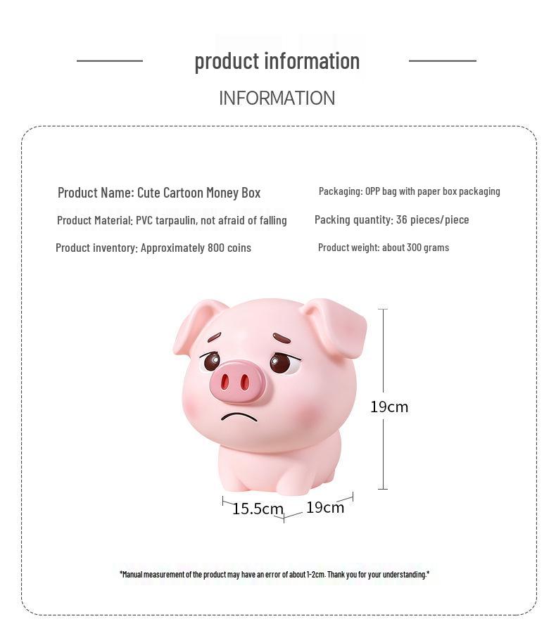 Cute Crying Piggy Bank: Creative Cartoon Pig Money Box & Home Decoration