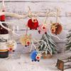 Large Knitted Lambswool Reindeer Ornament - Christmas Tree Hanging Pompon Decoration