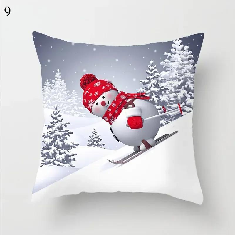45*45cm Decorative Cushion Cover Christmas Santa Claus Pillow Cover Christmas Decoration Pillowcase Cushions For Sofa Home Gifts