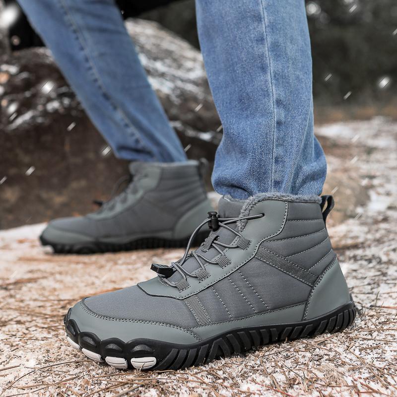 Winter Snow Boots Women's Plush Cotton Shoes Men High-top Short Boots Warm Hiking Shoes Non-slip