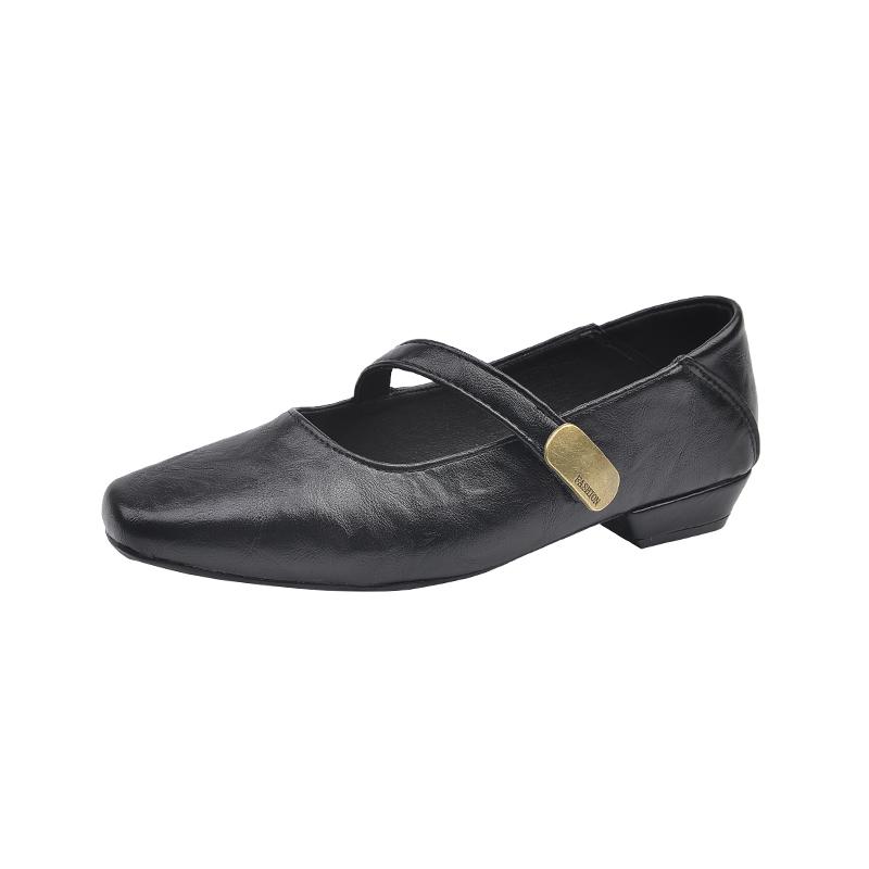 

Модные женские балетки на весну-осень, с круглым носком, неглубокие, на резинке, лаконичные женские балетки, элегантная обувь для платья 40 чёрный