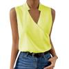 Summer Women's Chiffon Shirt Pullover V-neck Sleeveless Women's Top, Versatile Business Women's Shirt for Commuting