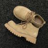 Large Size Men's Casual Tooling Work Boots Original Leather Shoes Cowboy Platform Desert Boot Outdoors Autumn Winter Ankle Botas