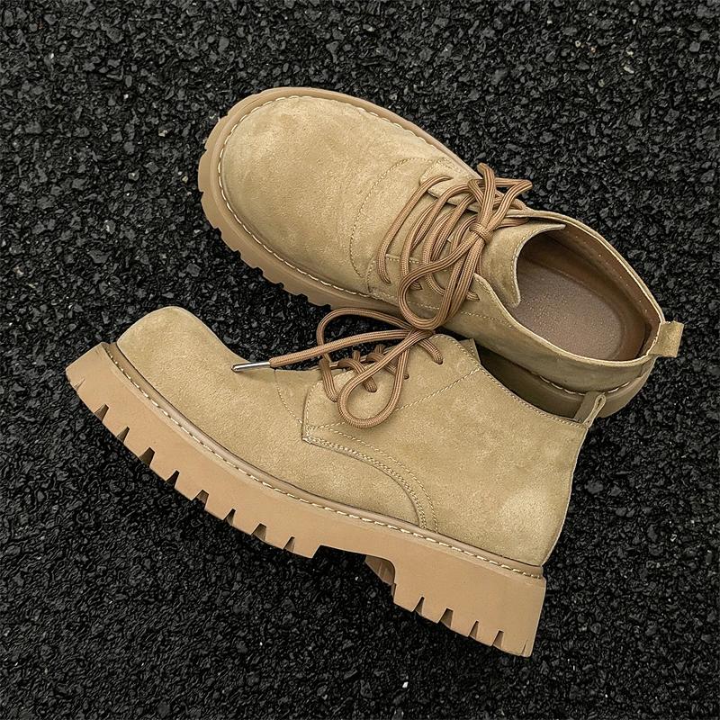 Large Size Men's Casual Tooling Work Boots Original Leather Shoes Cowboy Platform Desert Boot Outdoors Autumn Winter Ankle Botas